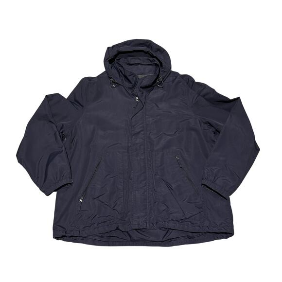 Lands' End Men's Navy Blue Full Zip Hooded Lined Jacket - Size XL - Picture 1 of 7